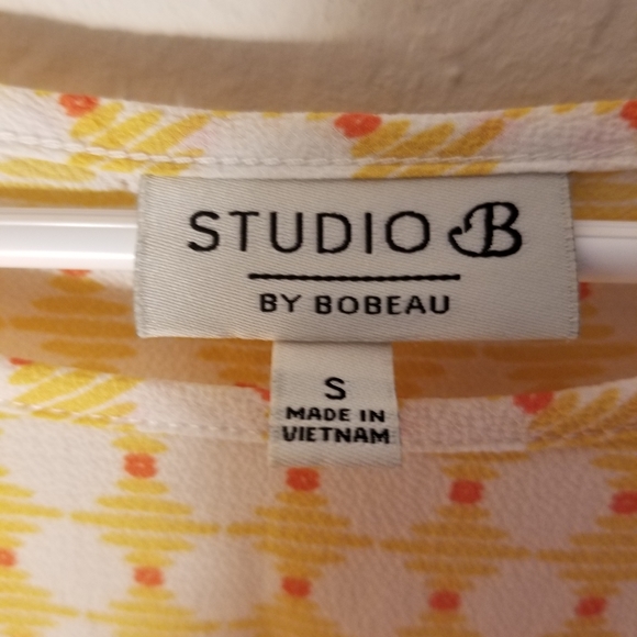 Studio B by Bobeau Women's Top  Small Yellow and Orange - Picture 3 of 4